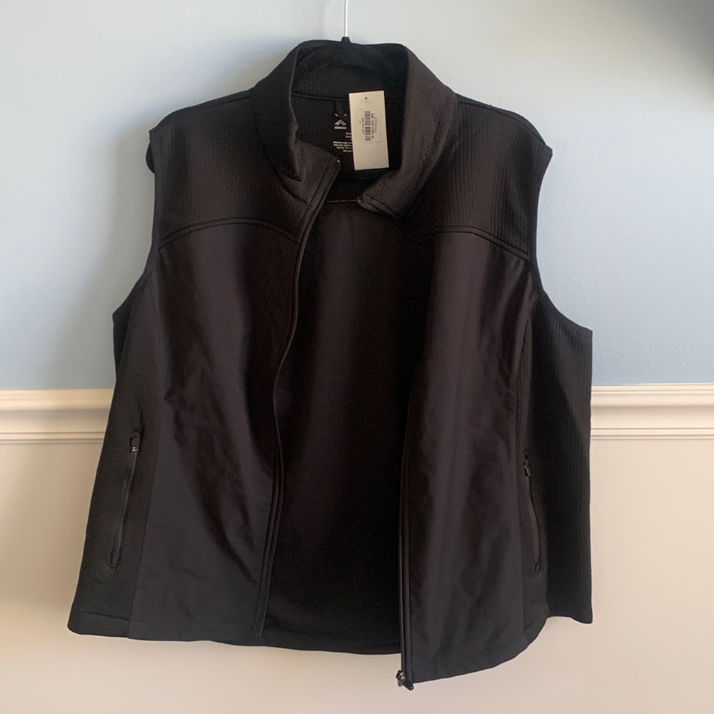 Xersion Black XL Vest mixed knit with tags